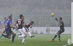 Cutrone gol vs Lazio Foto MIlan Twitter