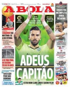 A Bola prima pagina Rui Patricio 29 maggio 2018