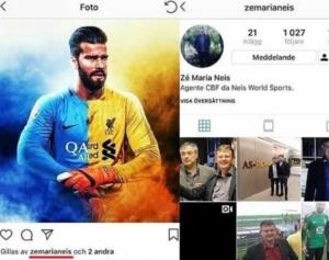 Alisson maglia Liverpool like agente Ze Maria Neis