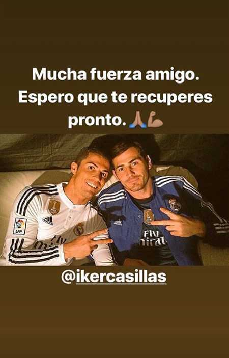 Ronaldo Instagram Casillas foto story instagram