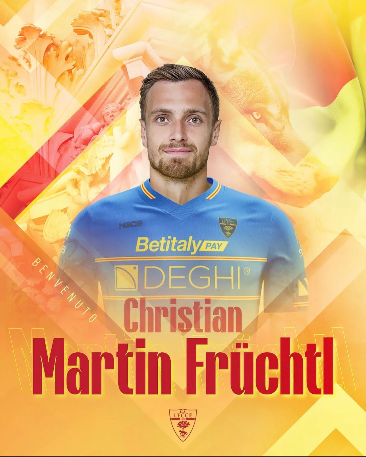 Ufficiale: Christian Martin Früchtl è Un Nuovo Giocatore Del Lecce 